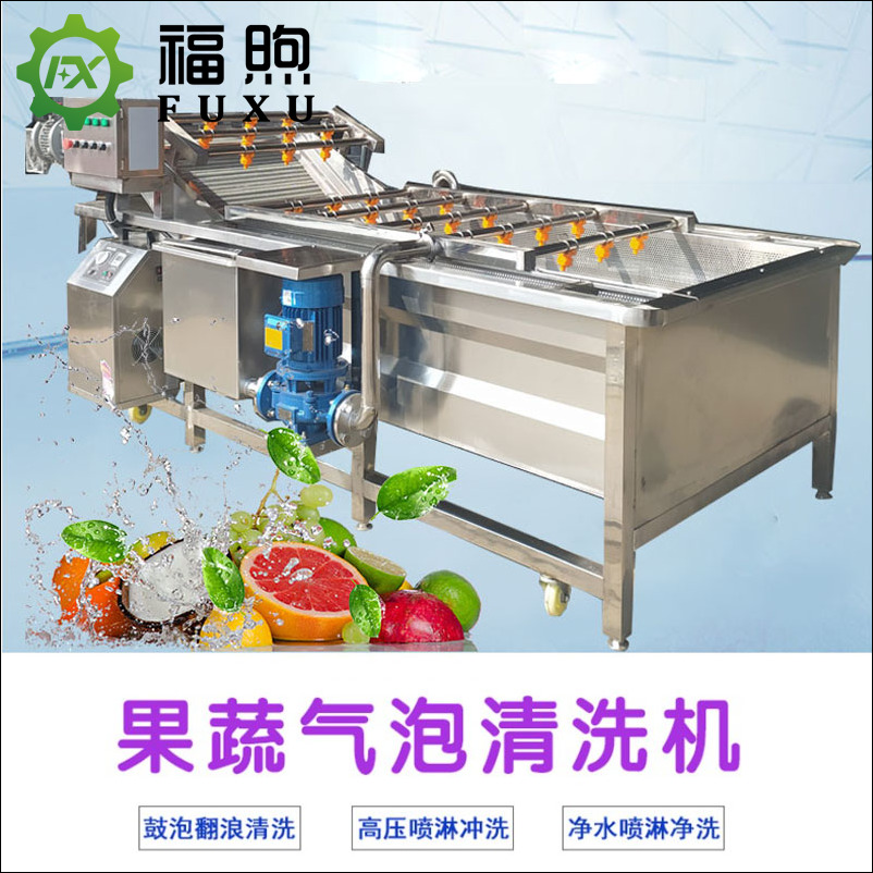 辣椒气泡清洗机 福煦净菜清洗加工设备 辣椒清洗机