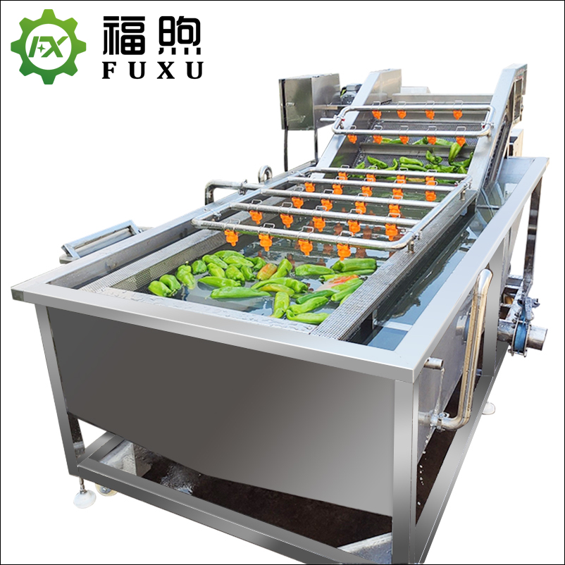 大型果蔬气泡清洗机 福煦净菜清洗加工设备 大枣气泡清洗机