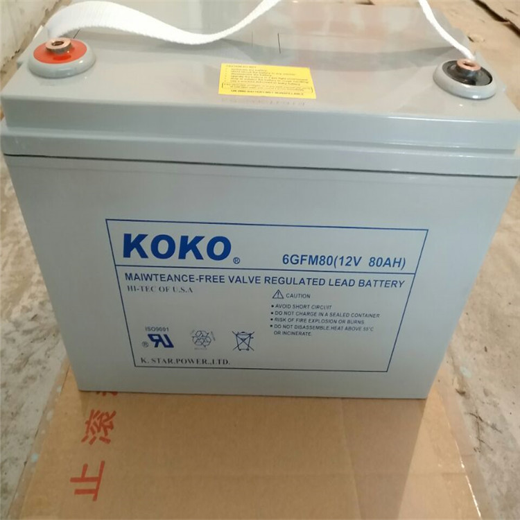KOKO蓄电池6GFM38 蓄电池12V38AH UPS应用应急照明