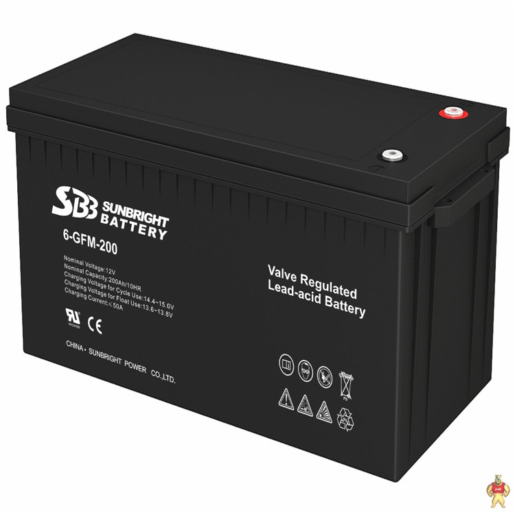SBB 圣豹蓄电池6-GFM-180 SBB蓄电池12V180AH 免维护储能铅酸直销