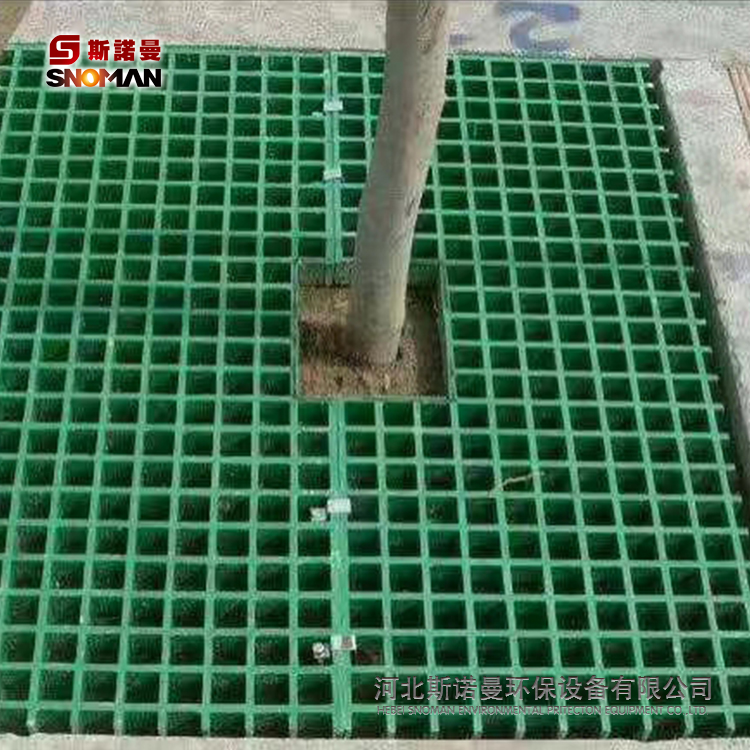厂家定制FRP玻璃钢树篦子_聚酯纤维格栅_污水处理厂防滑格栅板