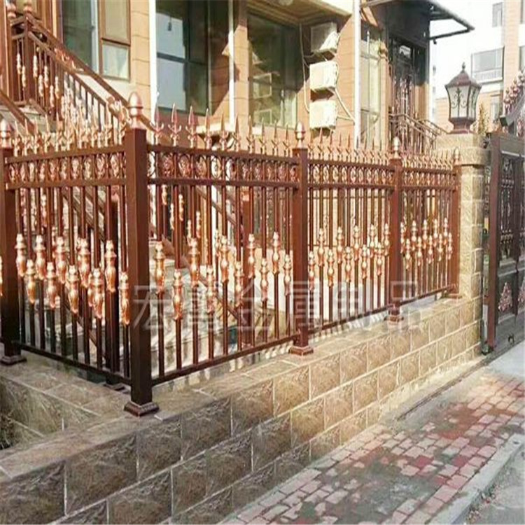 小区外围防护栏杆_铸铝围栏_室内外防护栅栏