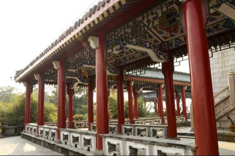 青岛水泥古建长廊  中式长廊  古建长廊承建  价格合理