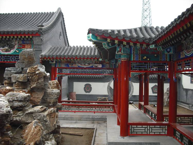 山西仿古长廊   古建半廊   中式半廊出售  厂家供应