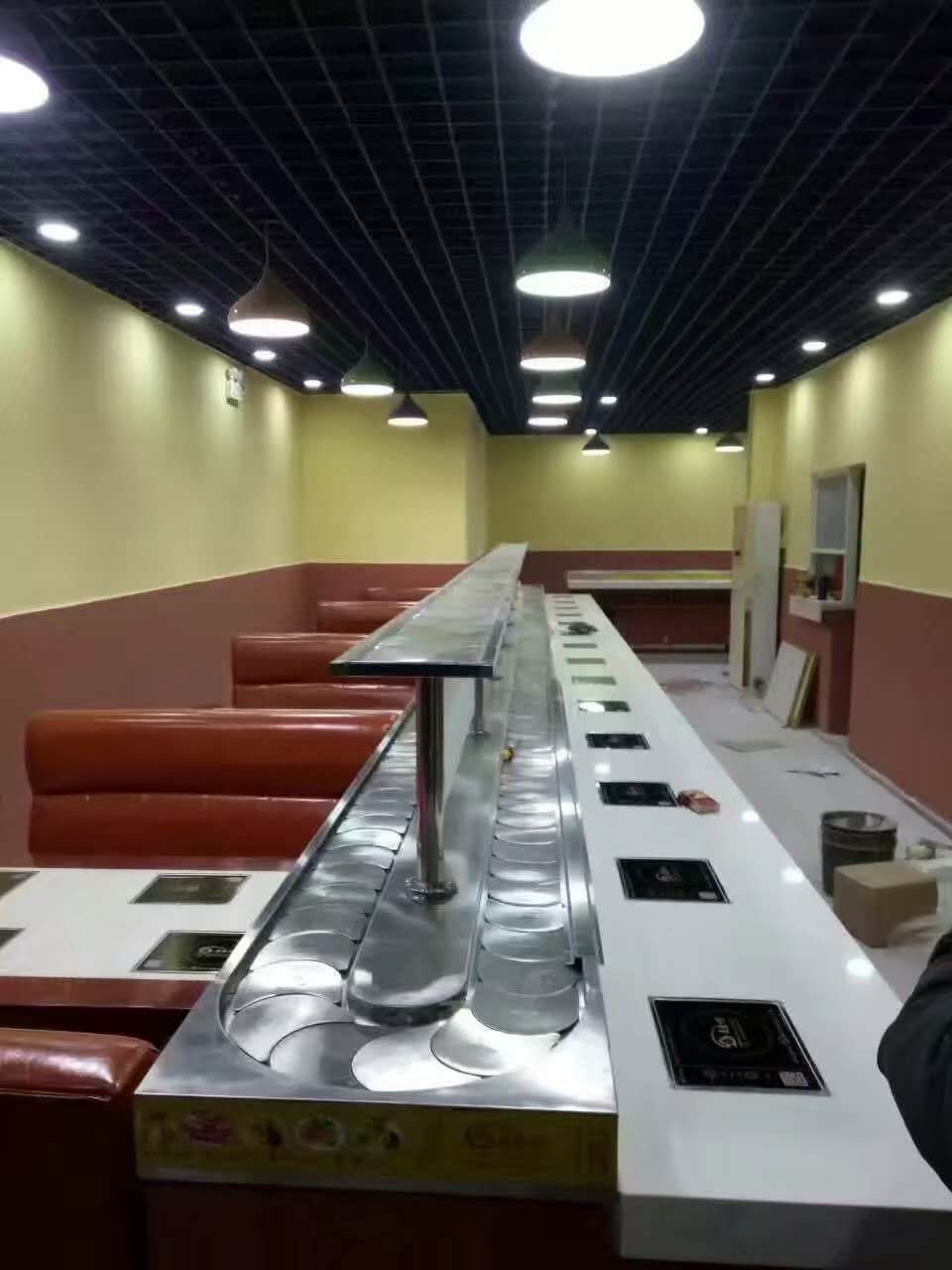 不锈钢旋转小火锅设备 火锅设备  自助火锅设备