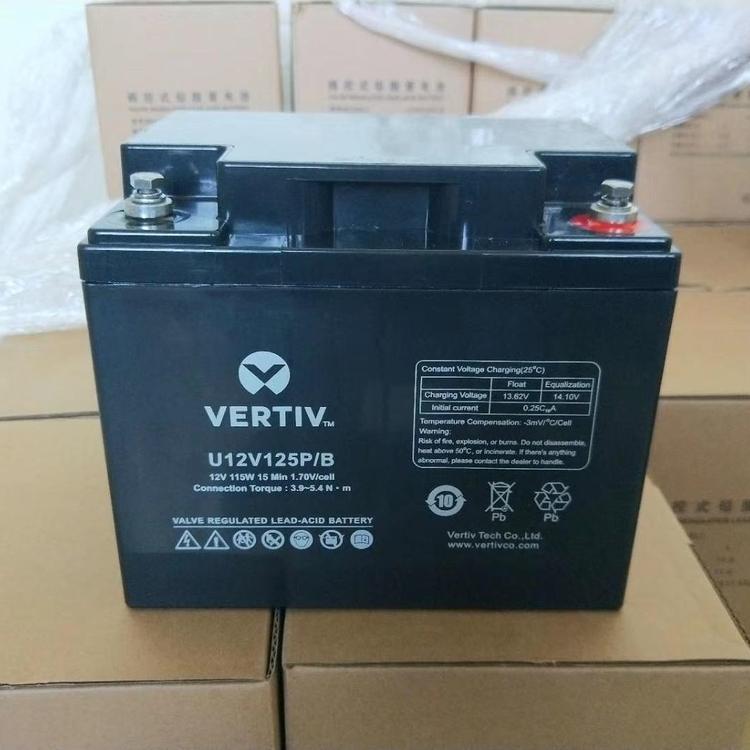 EMERSON艾默生蓄电池12V38AH 艾默生蓄电池U12V125P/B UPS专用蓄电池 现货