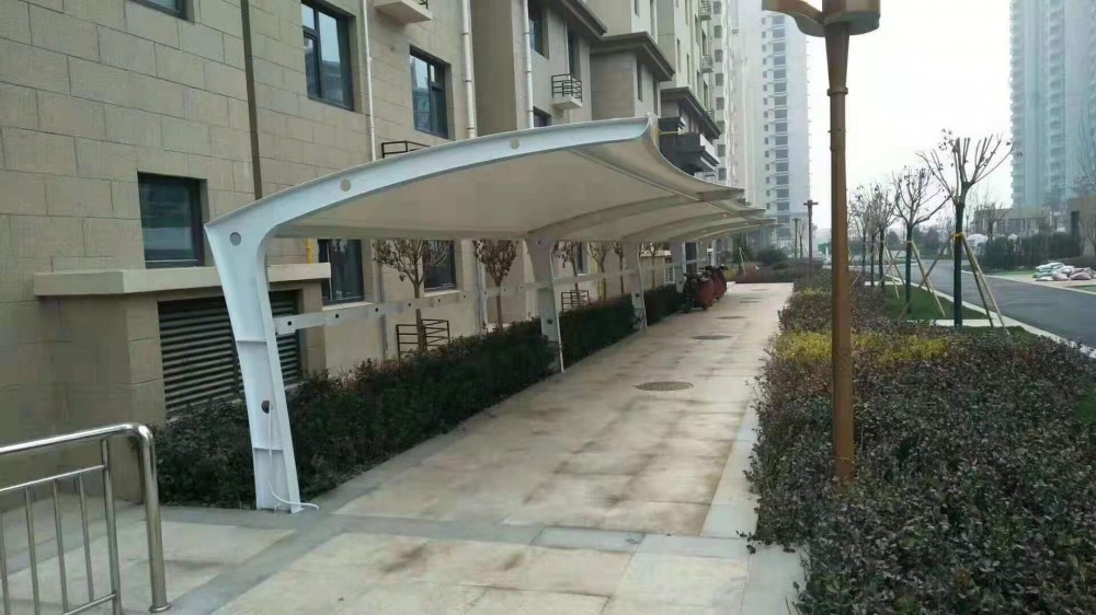 潍坊膜结自行车车棚 膜结构停车棚 小区充电桩车棚