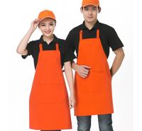 围裙定做LOGO  韩版时尚广告围裙定制  厨房奶茶店<em>防</em>油防污围裙印字