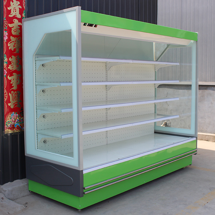 厂家直销立式风幕柜 商用冷藏展示柜 水果蔬菜保鲜柜 山江风幕柜