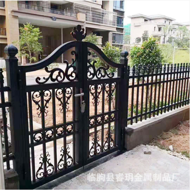 铝艺大门_定制农村别墅入户大门_欧式小区防盗铝合金庭院大门