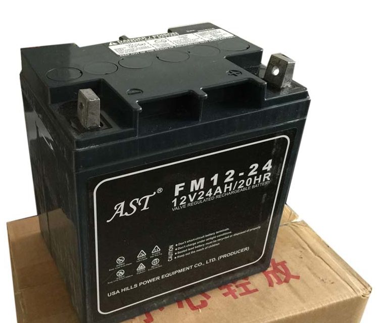 AST蓄电池MF12-24 艾斯特蓄电池12V24AH  免维护铅酸储能蓄电池 UPS标配蓄电池现货厂家