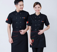 供应夏季男女款厨师服 厂价直销 定做纯棉吸汗<em>防</em>油厨师服套装