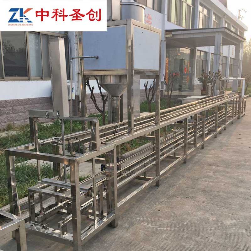 自贡市冲浆式豆腐机 手工上盒手工翻盒 全自动豆腐机