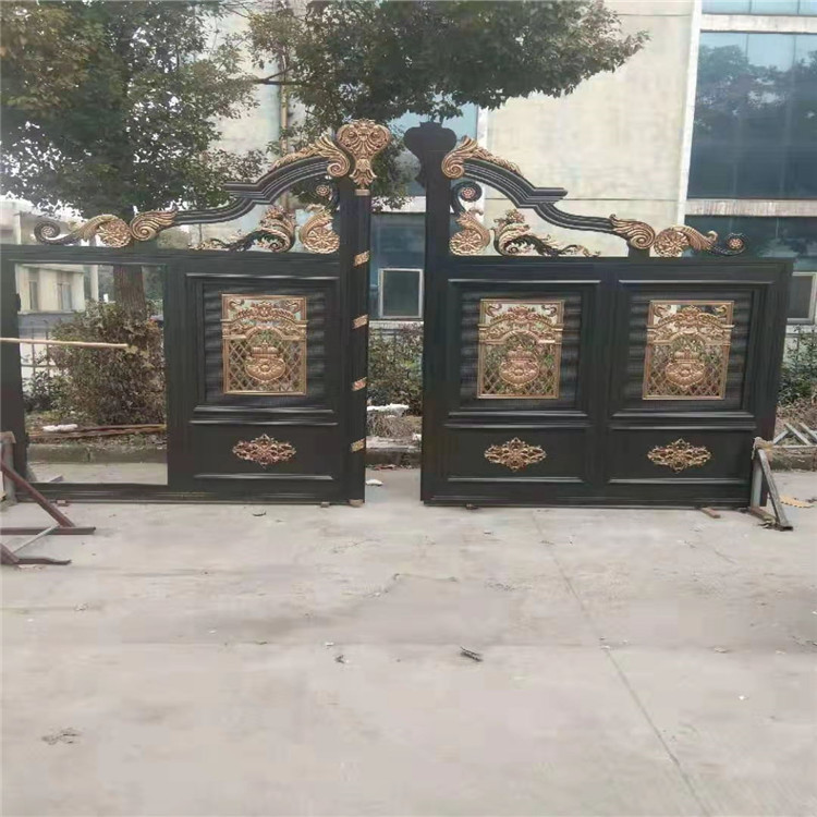 简约防盗入户门 花园铝艺大门 定制铝合金别墅大门
