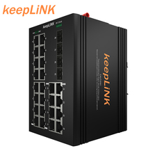 Keeplink_KP-9000-75-4GX24GT_环网管理型工业交换机 千兆4光24电 导轨式安装