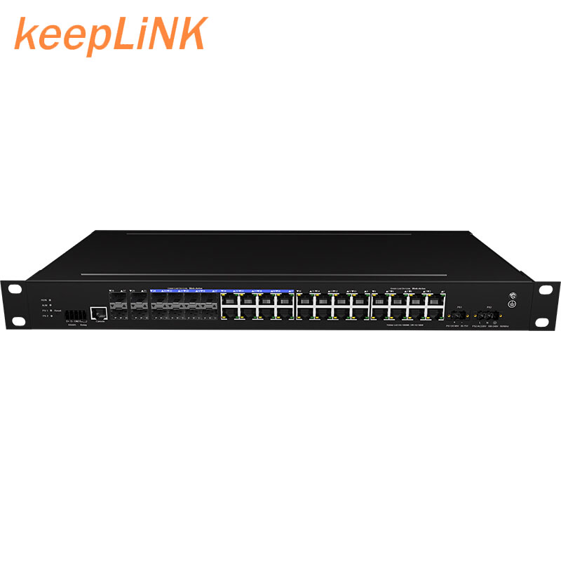 Keeplink_KP-9000-85-4XG8GC16GT_24口万兆上联工业交换机