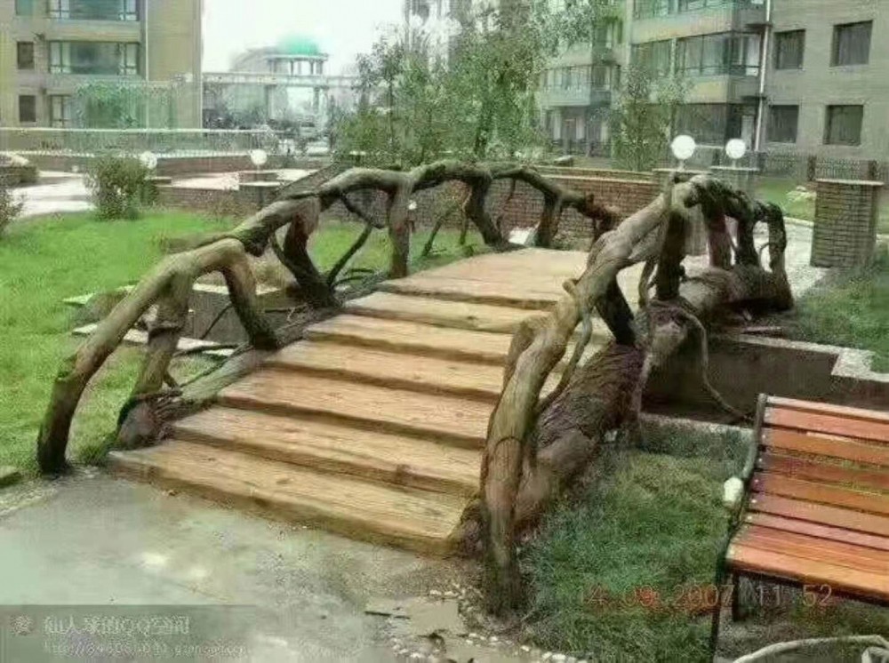 仿树藤栏杆 湘岩园林园林绿化多种造型工艺
