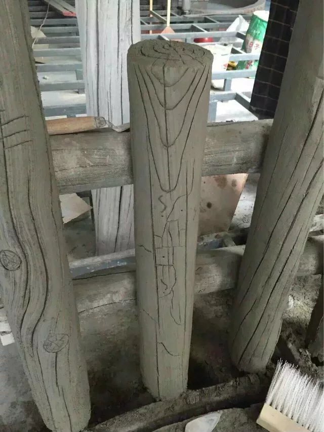 仿木栏杆 湘岩园林小区假山多种造型工艺