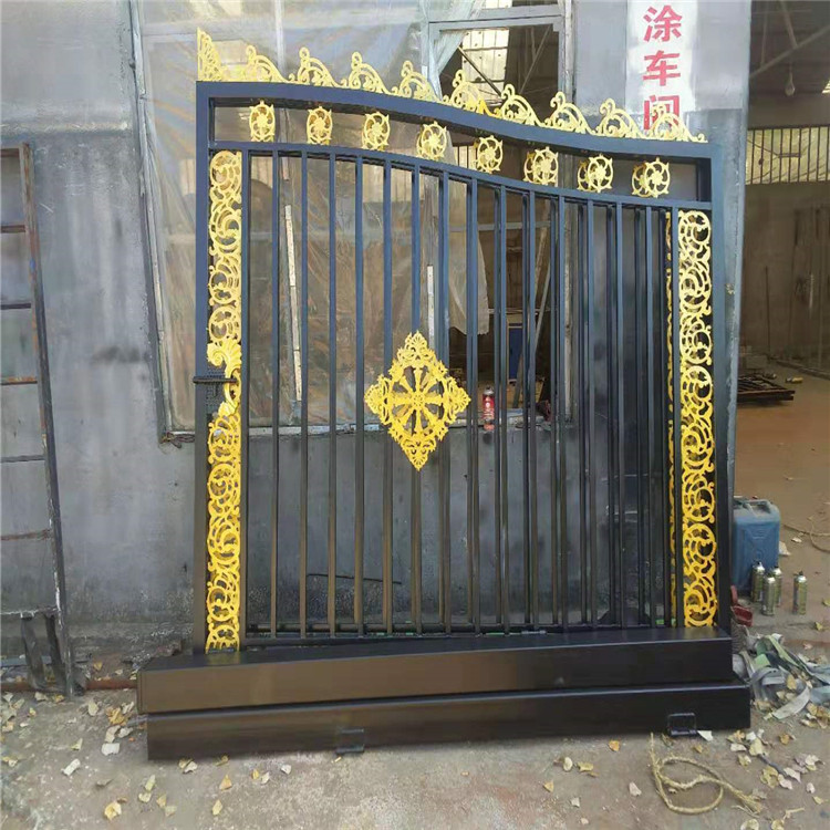 铁艺大门供应 简约铁艺大门 中式铁艺大门 双开铁艺大门