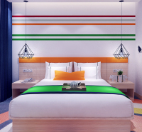 宾馆专用床双人1.2米主题酒店家具标间全套快捷酒店床定制