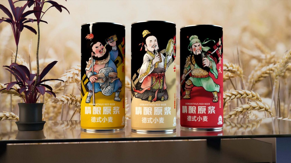 刘备关羽张飞桃源三结义原浆啤酒