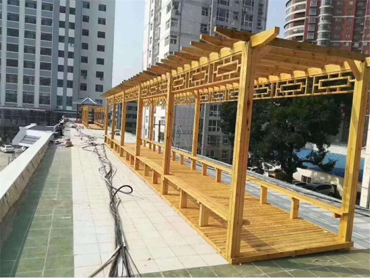 聚鑫公司供应各种室外防腐木长凳 休闲广场椅 休息围树椅 防腐木小区公共椅