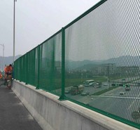 菱形钢板高速公路防撞<em>防</em>眩桥梁<em>防</em>抛网护栏高架桥边缘安全桥梁<em>防</em>抛网护栏