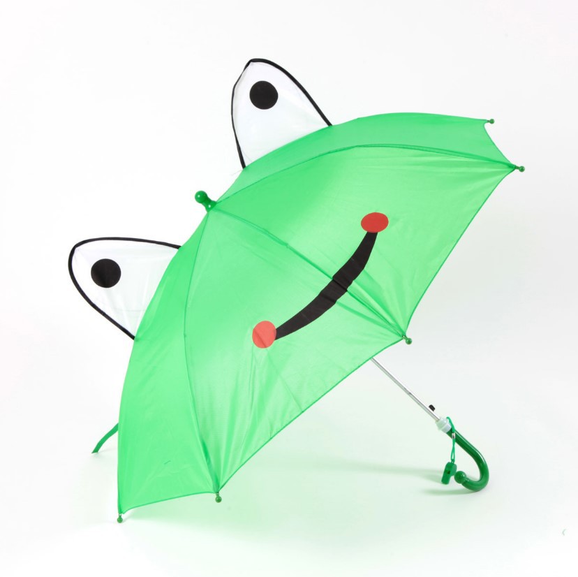 厂家直售3D造型甲壳虫青蛙儿童雨伞 外贸广告logo定制耳朵儿童伞