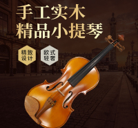 虎纹全实木小提琴 学生练习考级小提琴 