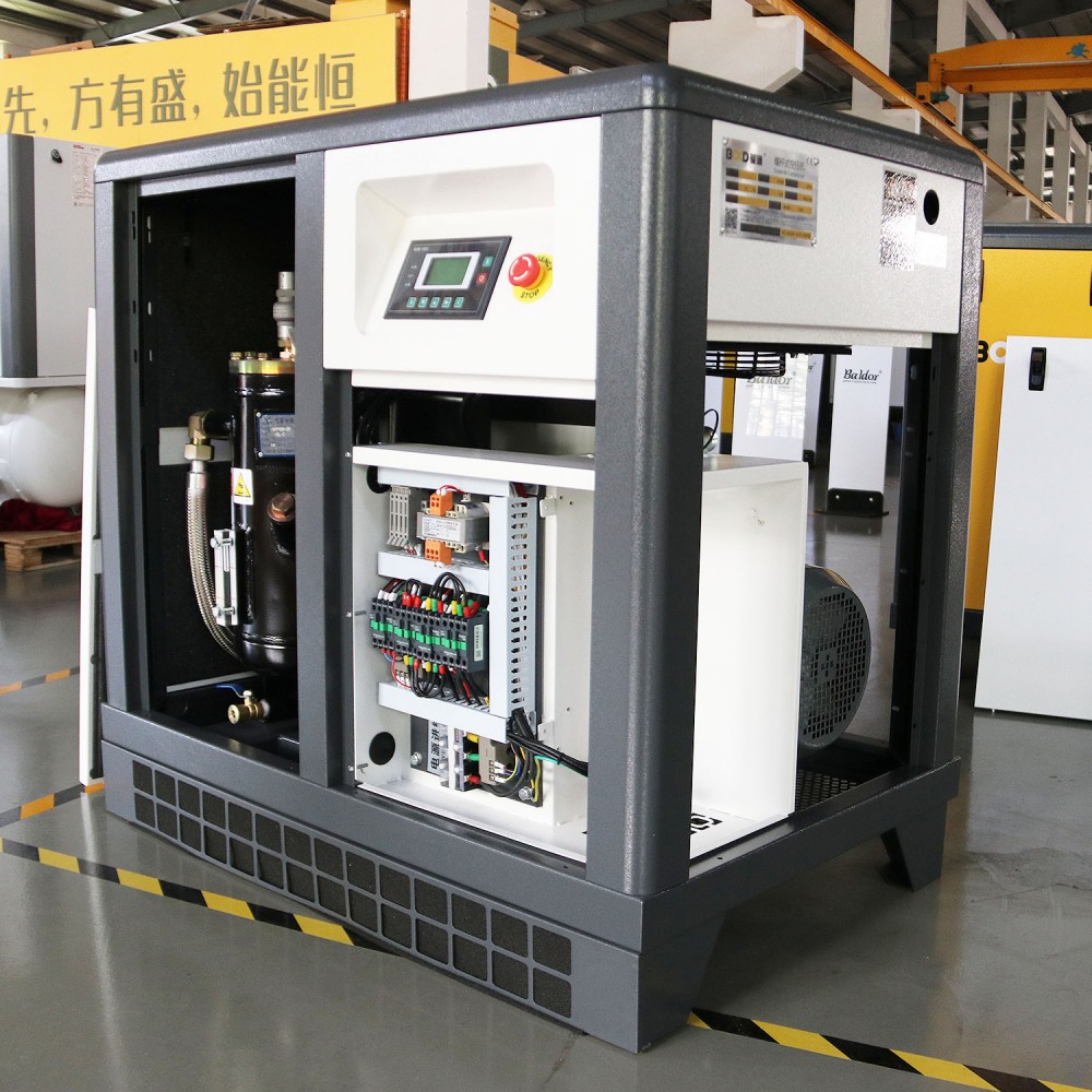 批发葆德螺杆式空压机11KW8公斤空气压缩机1.6立方15PH匹气泵