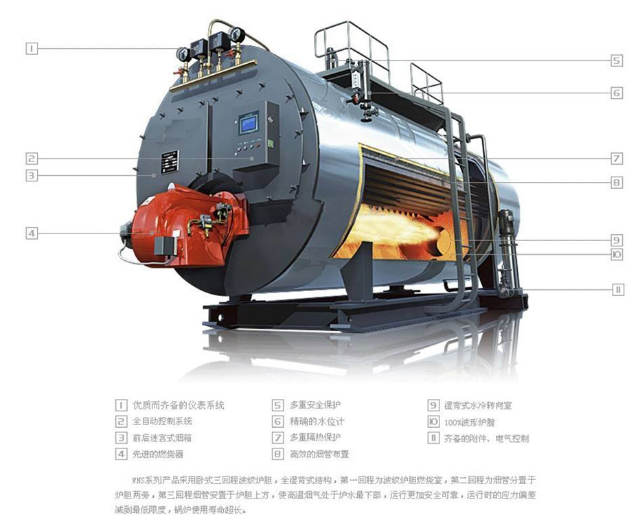 生物质燃气两用热水锅炉 威能CWNS0.7-85-60-TQ热水锅炉制造商