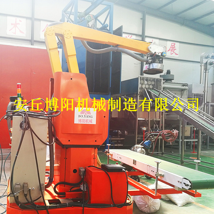 山东自动卸垛机_ 25kg钙粉机械手拆垛机 _全自动拆垛拆包设备
