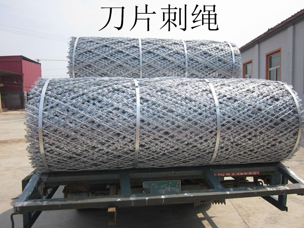 厂家长期生产批发刀片刺网 刀片刺绳 喷塑刀片刺网
