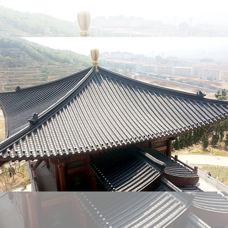 仿古仿古金属瓦价格 仿古金属铝瓦生产定制厂家 新中式金属铝瓦生产
