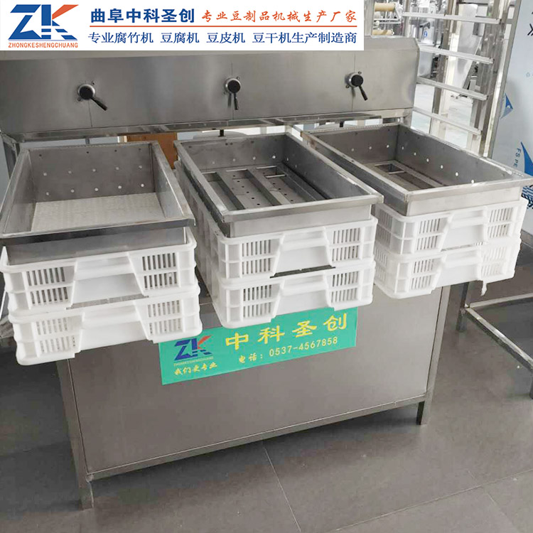 豆腐机厂家现货 通海县三盒豆腐机 自动大豆腐生产线