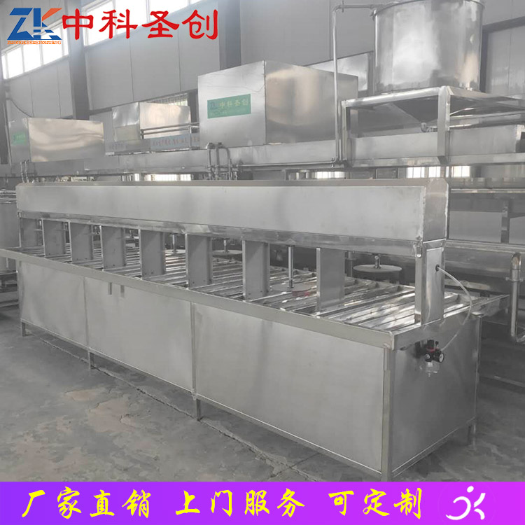东城区嫩豆腐生产线 全自动三盒豆腐机 不锈钢豆腐机价格