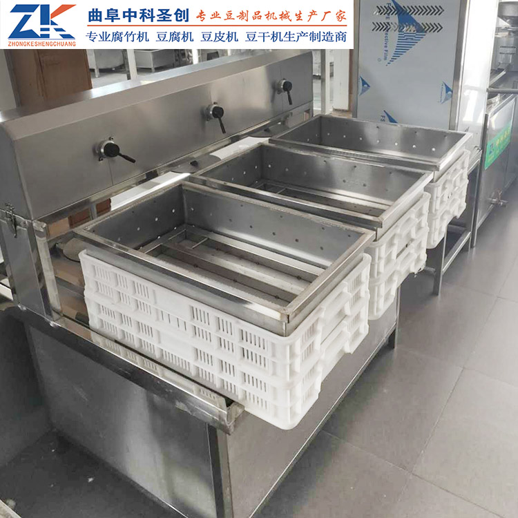 饶阳县全自动大豆腐生产线 自动三盒豆腐机 做豆腐的机器