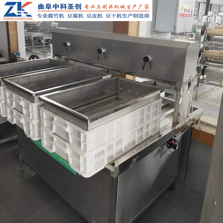 新型自动三盒豆腐机 林芝县大豆腐生产线 新型不锈钢豆腐机
