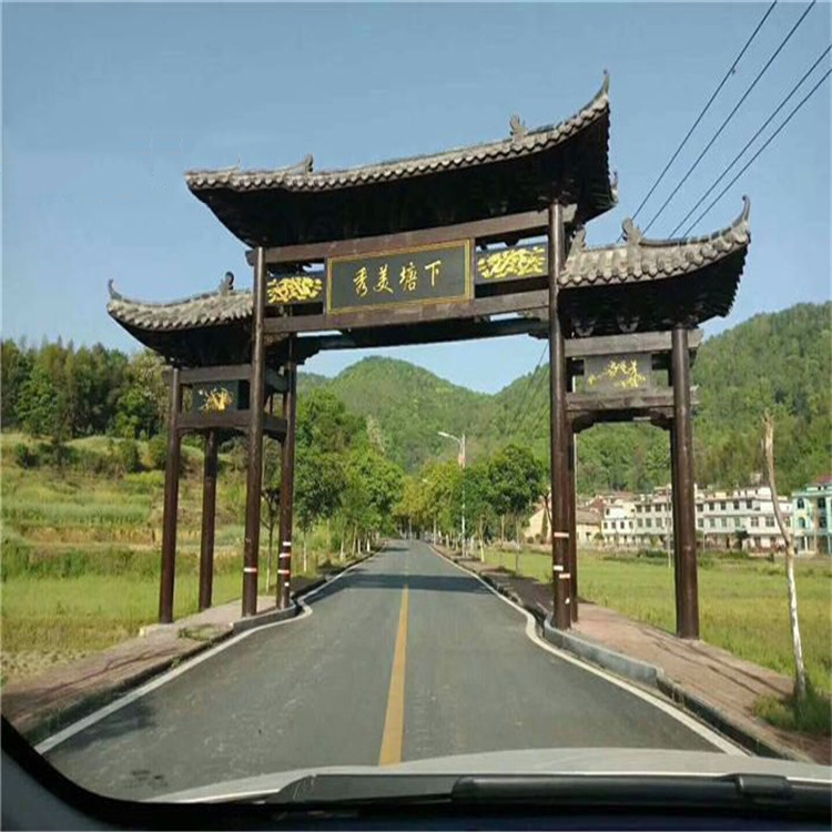 景区防腐木门楼 庭院防腐木门楼 价格优惠 现货供应