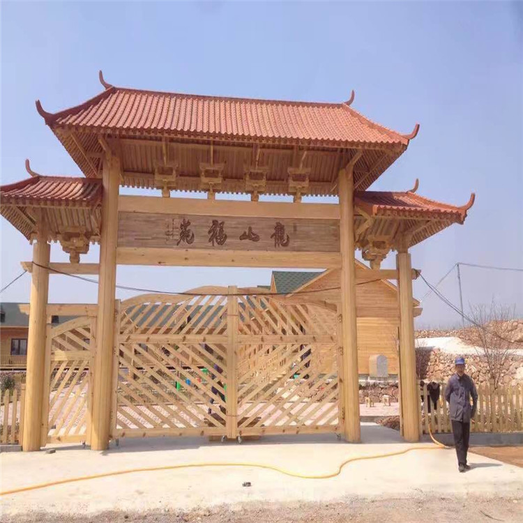 防腐木门楼价格 别墅防腐木门头 价格优惠 现货供应