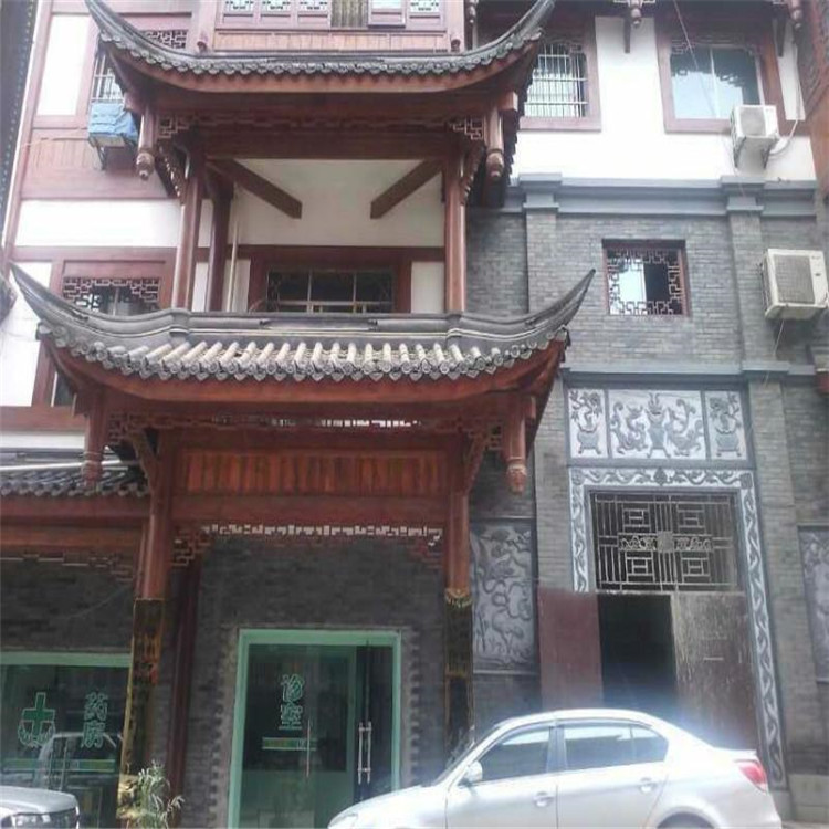 防腐木仿古门楼 庭院防腐木门楼 外形美观 支持定制