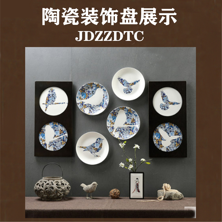 艺术墙陶瓷纪念盘定制 创意背景装饰盘厂家 装饰盘镶嵌墙面定做