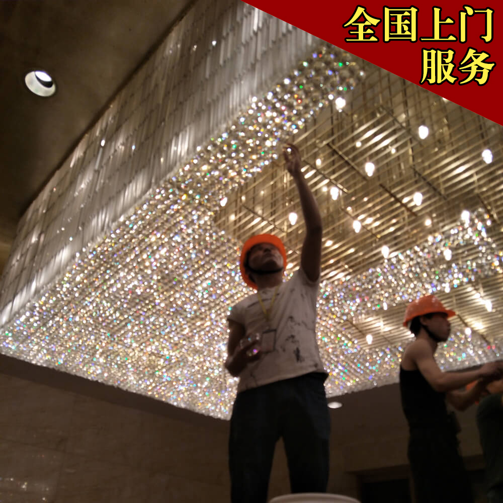 常州   专业清洗水晶灯大型工程灯具酒店会所水晶灯云石灯 全国连锁上门服务家装别墅宴会厅安装大型酒店工程灯具定制