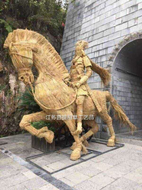 黑龙江稻草工艺品  稻草人工艺品 园林景观稻草工艺品   稻草仿真卡通人物造型  大型草雕稻草工艺品定制  来图定制稻草工艺品
