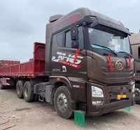 带13米平板解放JH6牵引车