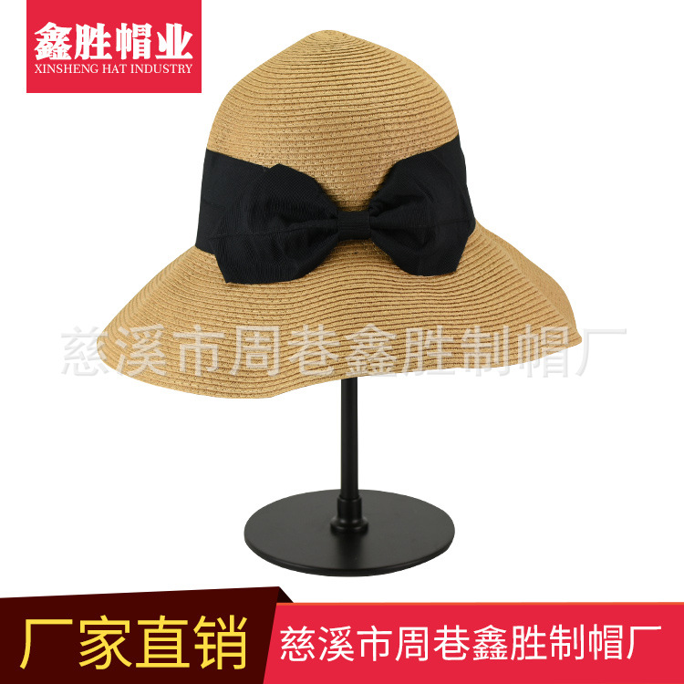 厂家长期定制批发防晒遮阳草帽 户外观光旅游帽纸辫草帽时尚休闲帽