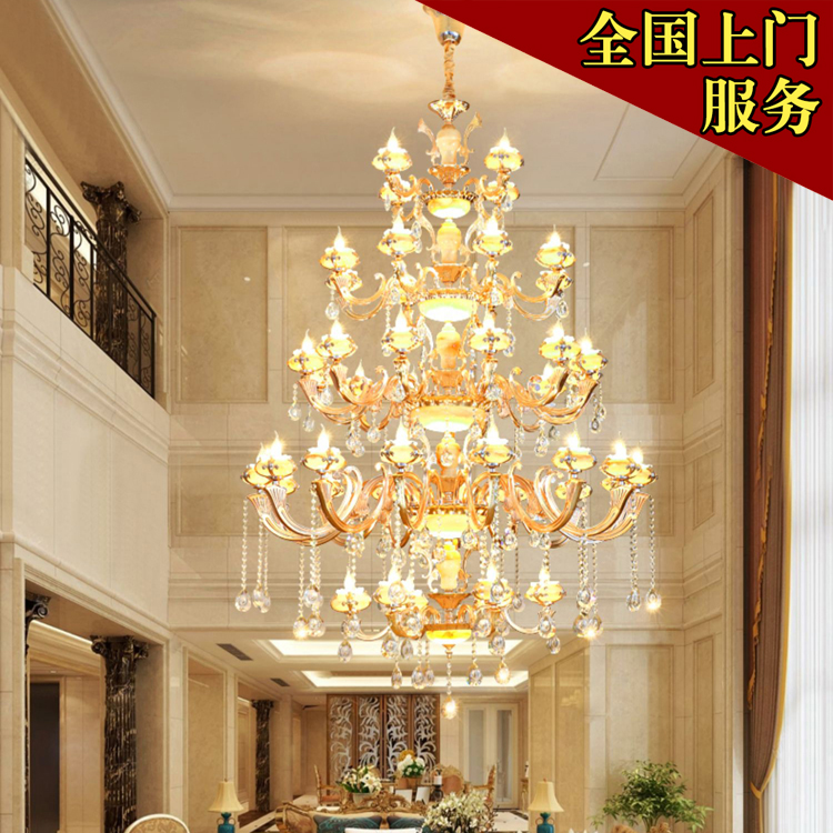 吴中区全国连锁上门服务清洗水晶灯云石灯定制安装高端酒店会所大型灯具  专业设计 欧式灯