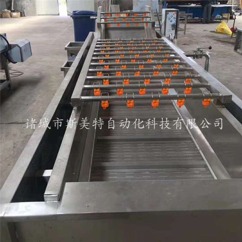 多种蔬菜气泡清洗机  网带式气泡清洗机  果蔬气泡清洗流水线