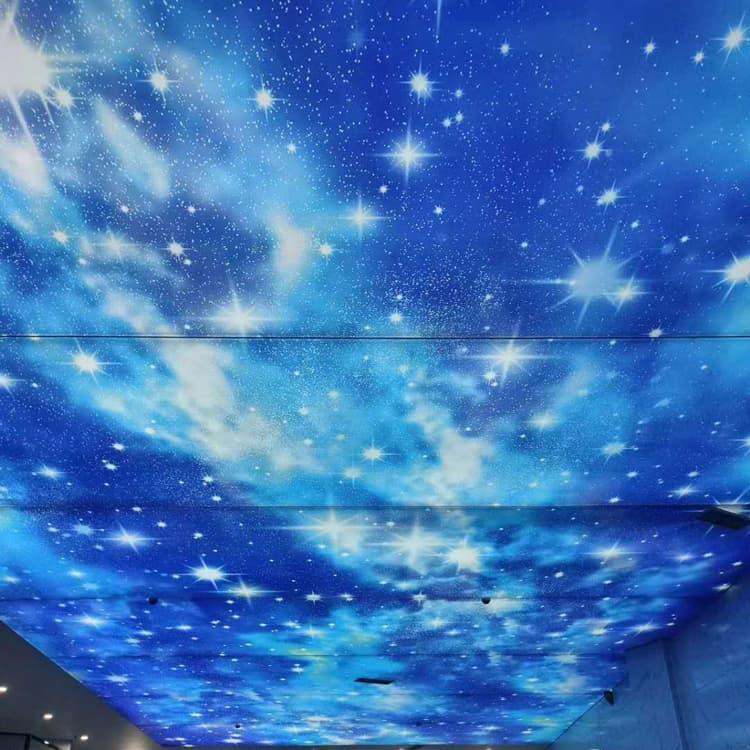 拉膜天花        河北沧州星空uv喷绘膜 星空uv喷绘膜价格优惠