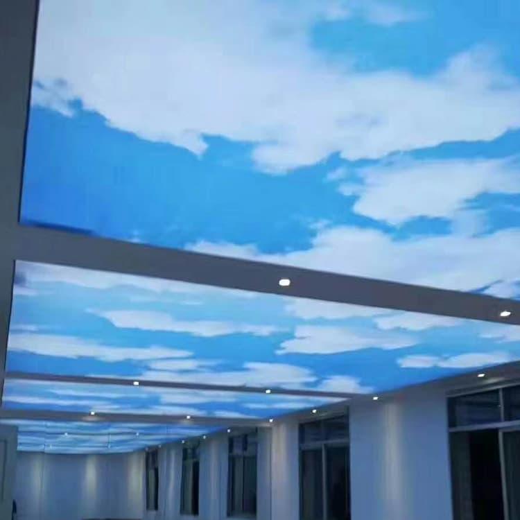 白色透光膜灯箱 山西永济LED无边框UV软膜天花 LED无边框UV软膜天花生产厂家